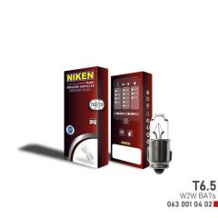 NIKEN T6.5 MINYATUR AMPUL W2W BA7s 12V 10LU-NIKEN 0630010402