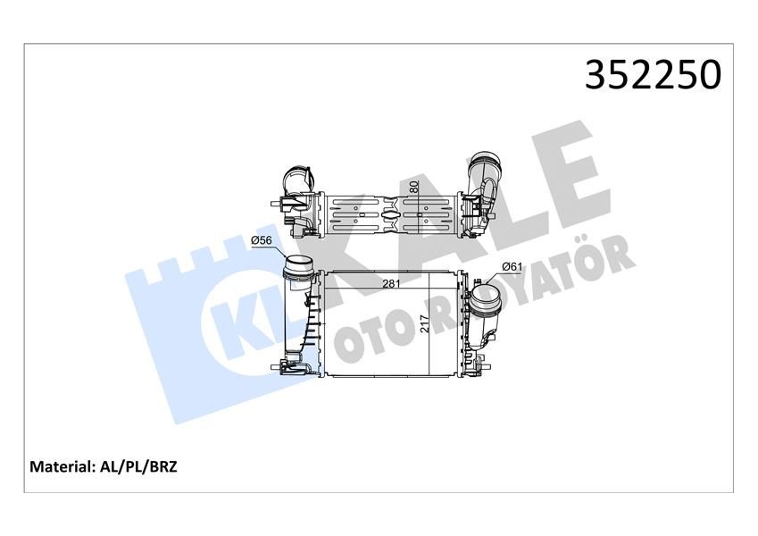 İNTERCOOLER ESPACE V-MEGANE IV-SCENIC IV-TALISMAN 1.6DCI-1.6TCE 15-KALE 352250-144963358R