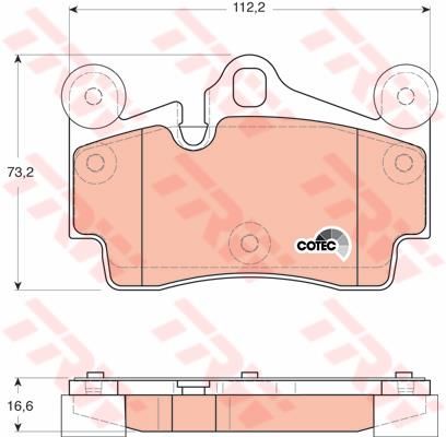 ARKA BALATA TOUAREG 02-10 CAYENNE 02-10 Q7 06-11 112X73 GDB1549-TRW GDB1653-7L0698451B-7L6698451D-7L0698451H