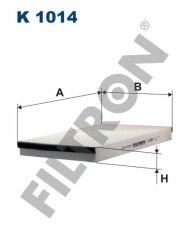 POLEN FİLTRESİ DİKDÖRTGEN ASTRA G 98-04 - ASTRA H 04-14 -ZAFIRA A 98-10 1.4-1.6-1.8-2.0T-16V-FILTRON K1014-1808610-6808606-90520689-13175553