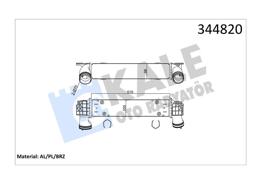TURBO RADYATORU BMW N47N E90 E92 E93 E84-KALE 344820-17517798788