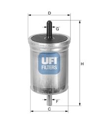 YAKIT FİLTRESİ B.Y TIP VOLVO 850 91-96 C70 CABRIO COUPE 98-05 S70 97-00 V70 97-00 XC70 97-02 S90 2.9 97-98 TIRNAKSIZ-UFI 3151300-30671182-9142648-9142658-3507416