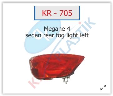 ARKA SİS FAR LAMBASI SOL MGN 4 SEDAN MODEL-KAYA KR705-265855907R