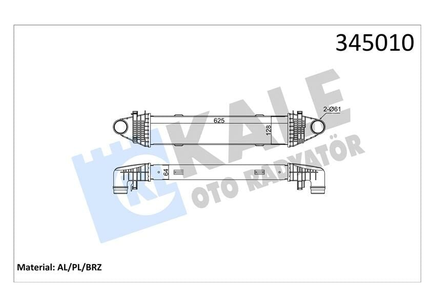 TURBOSARJ RADYATORU MERCEDES W204 S204 C204 W212 C207 R172-KALE 345010-A2045000100