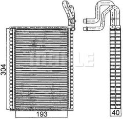 EVAPORATOR BMW E70 E71 E72 F15 F16-MAHLE AE116000S-64116806555