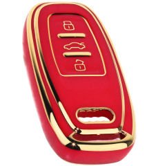 KONTAK ANAHTAR KUMANDA KORUYUCU KILIF TPU KIRMIZI AUDI A1-A3-A4-A5-A6-A7-A8-Q3-Q5-Q7-S4-S5-S7-S8-R8 -TT-AFT HMA019-K-HMA019-K