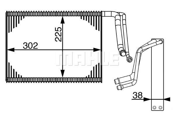 EVAPORATOR BMW F20 F22 F30 E87 F32 F34 F36-MAHLE AE143000S-64119229487 64116975553 64116975554