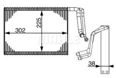 EVAPORATOR BMW F20 F22 F30 E87 F32 F34 F36-MAHLE AE143000S-64119229487 64116975553 64116975554