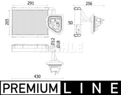 EVAPOTATOR BMW G30 G31 G11 G12 PREMIUM LINE-MAHLE AE160000P-64119361708