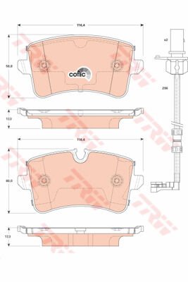 ARKA BALATA AUDI A8 2.0-3.0-4.0 TFSİ-TDİ 10-TRW-4H0698451C-4H0698451D
