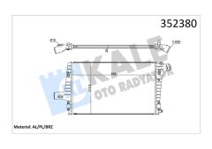 İNTERCOOLER A3-A6-TT2.5 TDI 01 04-KALE 352380-4B0145805A