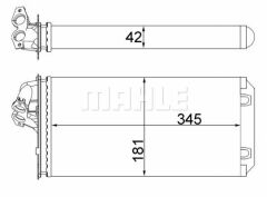 KALORIFER RADYATORU MERCEDES VITO W638 96 03-MAHLE AH64000S-A0038350001