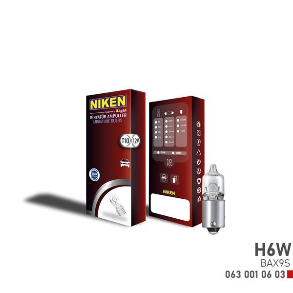 NIKEN H6W MINYATUR AMPUL BAX9S 12V 10LU-NIKEN 0630010603