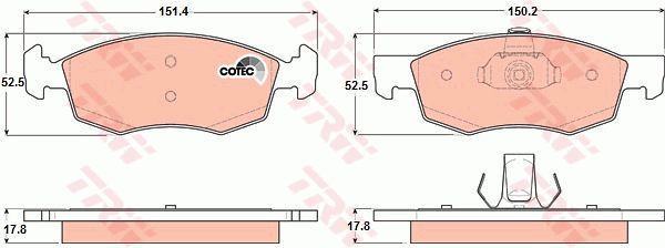 ÖN BALATA DOBLO 01 ALBEA PALIO 96-TRW GDB1588-77362205-77363496-55170904