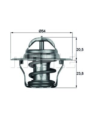 TERMOSTAT BORA-CADDY-GOLF-PASSAT-POLO-T5-SHARAN-OCTAVIA-FABIA-TOLEDO-IBIZA-CORDOBA-A3-A4-A6-TT 87C-MAHLE TX14.87D-050121113C-MN980137