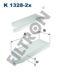 POLEN FİLTRESİ ASTRA L 21 P308 II-III 13 P508 18-FILTRON K1328-2X-9804163380-9837470680