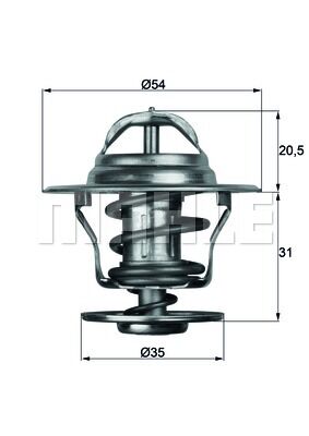 TERMOSTAT LGN-ASTRA-GOLF-JETTA-PASSAT-CORDOBA-IBIZA-TOLEDO-CADDY 87C-MAHLE TX13.87D-032121113-7439180811-068121113B