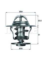 TERMOSTAT LGN-ASTRA-GOLF-JETTA-PASSAT-CORDOBA-IBIZA-TOLEDO-CADDY 87C-MAHLE TX13.87D-032121113-7439180811-068121113B