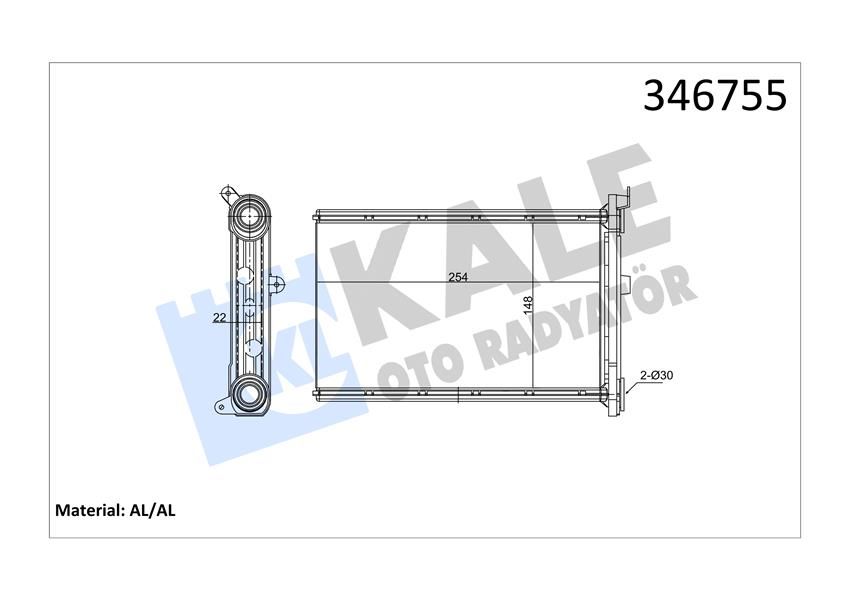 KALORIFER RADYATORU BMW E87 E90 F26 F25 E84 E92 E91 E81-KALE 346755-64119128953