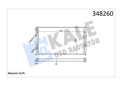 RADYATÖR GOLF 3-LUPO-POLO CLASIC-CADDY 2-CORDOBA-IBIZA II-1.6-2.0 16V-1.9 TDI AC MEK-KALE 348260-1HM121253D-6K0121253L-1H0121253A
