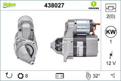 MARS MOTORU 12V 1.0kW 8 DIS MERCEDES W168 W169 W245 W414-VALEO 438027-A0041518501