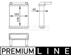KALORIFER RADYATORU MERCEDES SPRINTER B901 B904 95 06-MAHLE AH128000P-A0038353501