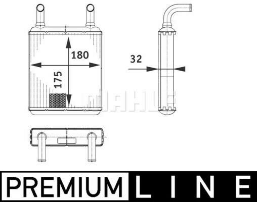 KALORIFER RADYATORU MERCEDES ARKA VITO W639 03-MAHLE AH132000P-A0038357601