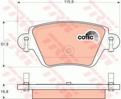 ARKA BALATA KANGO 01 MONDEO 2000 2007 JAGUAR XTYPE 2001 2009-TRW GDB1525-7701207187-1S712M008AD-WVA23557