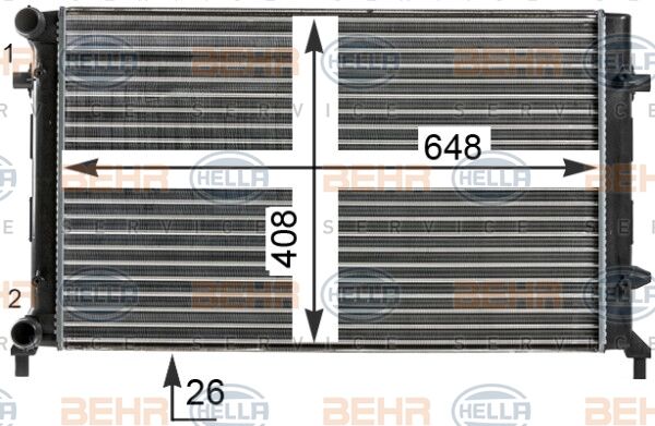 RADYATÖR GOLF V-CADDY III-JETTA III-PASSAT-TOURAN-A3-LEON-OCTAVIA AC KLİMASIZ MEK OT OM 650x396x25-MAHLE CR30000S-1K0121251E-1K0121251P-1K0121251Q