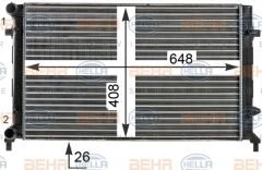 RADYATÖR GOLF V-CADDY III-JETTA III-PASSAT-TOURAN-A3-LEON-OCTAVIA AC KLİMASIZ MEK OT OM 650x396x25-MAHLE CR30000S-1K0121251E-1K0121251P-1K0121251Q