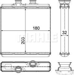 KALORIFER RADYATORU MERCEDES W204 W212 C218 R231 C190 R197-MAHLE AH183000P-A2048300061