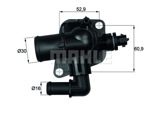TERMOSTAT KOMPLE 88C LINEA-DOBLO-GRANDE PUNTO EVO-FIORINO 09-12 -ASTRA J 10 1.3 Euro5 G1054.88-MAHLE TI150.88-55206391-1338358