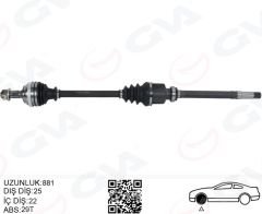 KOMPLE AKS SAG ON PEUGEOT 306 7B.N3.N5 1.6i M-T ABSLI 29 DIS 93-02-GVA 4443324-3273.R9-3273.25-3273.R8