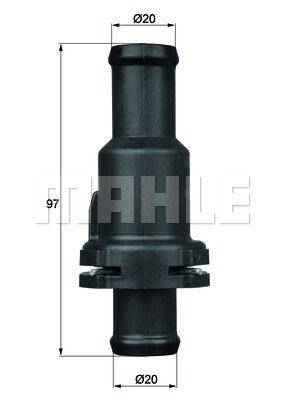 TERMOSTAT KOMPLE 75C GOLF 5-6-JETTA-PASSAT-SCOROCCO-TIGUAN-A3-LEON 04-11 1.4TSI-2.0TDI BMY-BLG-CFF-MAHLE TH5.75-1K0121113A