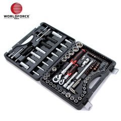 LOKMA TAKIMI 114 PARÇA S-ULTRA 1/4 -1/2- UZATMALI CIRCIR GARAJ EKİPMANLARI HIRDAVAT-WORLDFORCE 11501