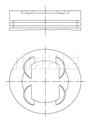 PISTON SEGMAN 86.4 mm BMW S50 B32 E36 M3 3.2-MAHLE 0830100-11251404821-1405264