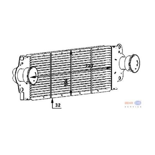 TURBO RADYATÖRÜ INTERCOOLER TRANSPORTER T5 -MULTIVAN V 720x194x32-MAHLE CI80000P-7H0145804A-7H0145804B