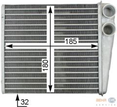 KALORİFER RADYATÖRÜ CADDY III-GOLF V-VI-JETTA III-OCTAVIA-TOURAN-ALTEA-LEON-A3-Q3-TO LEDO 235x190-MAHLE AH208000S-1K0819031-1K0819031A-1K0819031B