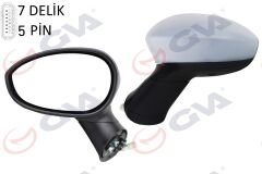 DIŞ DİKİZ AYNASI SOL GRANDE PUNTO 06 LINEA 07 ELEKTRİKLİ ISITMALI ASTARLI SENSÖRLÜ KONVEKS 5 FİŞ VM-6156EHPL-GVA 1028240-735410433-735413382-735410640