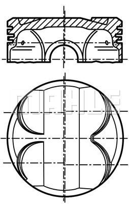 PISTON SEGMAN 84.00MM STD BMW N42 N40 N45 E46 E90 E87 E92-MAHLE 081PI00101000-11257562453