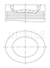 PİSTON SEGMAN CRAFTER-AMAROK-PASSAT 81mm CKUB-CKTB-CFFA-CFFB-CFGB-CFGC-CNFA-CNFB STD-MAHLE 028PI00116000-03L107065AG-03L107065S-03L107065AA