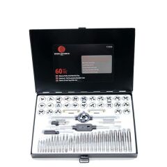 KILAVUZ PAFTA SETİ METRİK-İNÇ 60 PARÇA GARAJ EKİPMANLARI HIRDAVAT-WORLDFORCE 11376