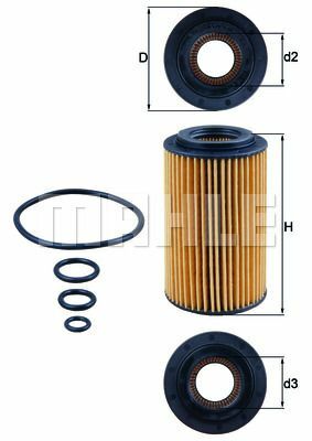 YAG FILTRESI MERCEDES M112 M113 M272 M273 W203 CL203 C219 W211 W220 W221 W163-MAHLE OX153.7D-A0001802609