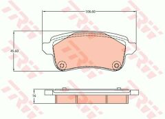 ARKA BALATA RENAULT MEGANE IV 15 ESPACE V 15 MEGANE IV GRANDTOUR 16 TALISMAN 15-TRW GDB2136-440608235R-440603800R