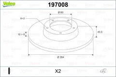 ARKA FREN AYNASI CORSA E 14 ADAM 13 PUNTO EVO-GRANDE PUNTO 05 264x10x4DLxHAVALI 15 İNÇ 55700592-VALEO 197008-93167282-569097-55700593-50902167