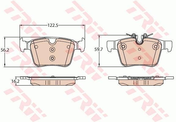 ARKA BALATA VOLVO S90 16 V90 V60 XC60 XC90 14 JAGUAR XE LANDROVER DISCOVERY RANGEROVER EVOQUE 14 17 İNÇ JANT 32287446-TRW GDB2110-31471266-31471265-T2H7439-LR061385
