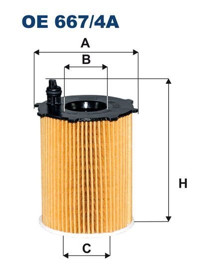 OE667.4A YAĞ FİLTRESİ P208-P301-P308-P508-P2008-PARTNER-BERLINGO-C3-C4-DS3-DS4-DS5-JUMPY 1.6HDİ-FILTRON OE667.4-1610693780