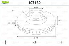 FREN DISKI ARKA BMW E70 F15 E71 F16-VALEO 197180-34216886480