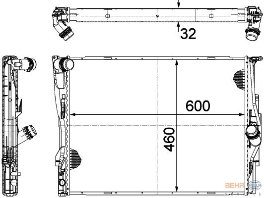 MOTOR SU RADYATORU MEKANIK SANZ. PREMIUM LINE BMW E81 E82 E87 E88 E90 E91 E92 E93 X1 E84 Z4 E89-MAHLE CR1087000P-17117553111