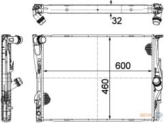 MOTOR SU RADYATORU MEKANIK SANZ. PREMIUM LINE BMW E81 E82 E87 E88 E90 E91 E92 E93 X1 E84 Z4 E89-MAHLE CR1087000P-17117553111